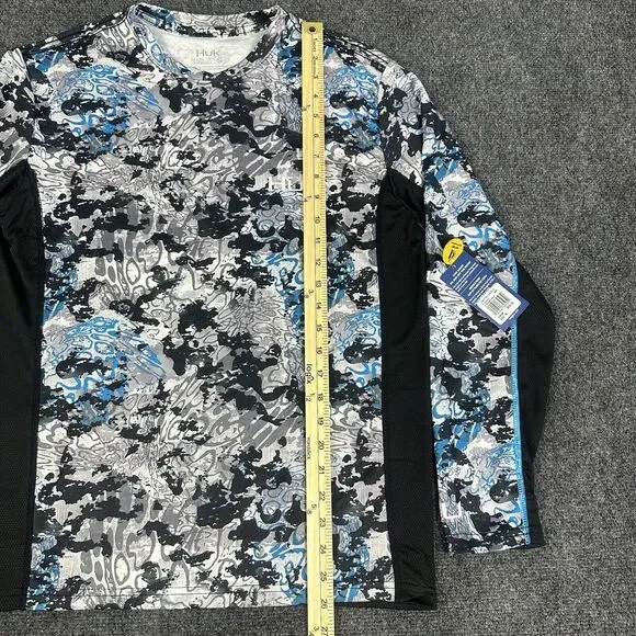 Huk Fishing Shirt Mens Small Icon X Tide Change Geometric Lightweight Outdoor - Picture 6 of 8